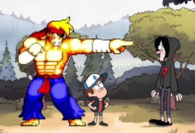 Момент из мультсериала Гравити Фолз