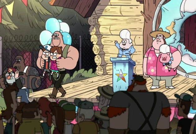 Кадр из мультсериала Гравити Фолз