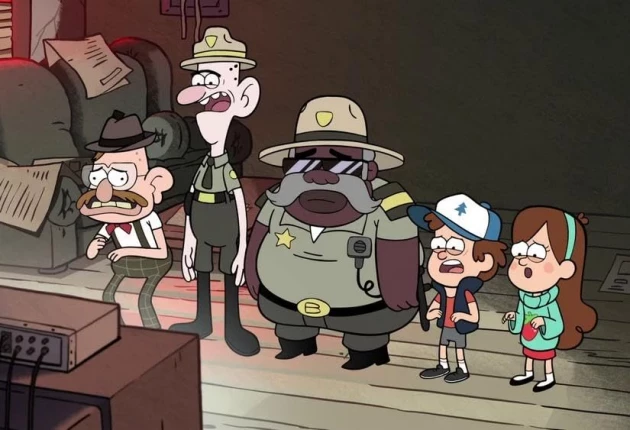 Момент из мультсериала Гравити Фолз